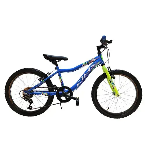 Bicicleta copii DHS Plasma, roti 20 inch, cadru otel, frane V-Brake, Albastru
