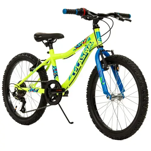 Bicicleta copii DHS Plasma, roti 20 inch, frane sistem V-Brake, cadru din otel, Verde