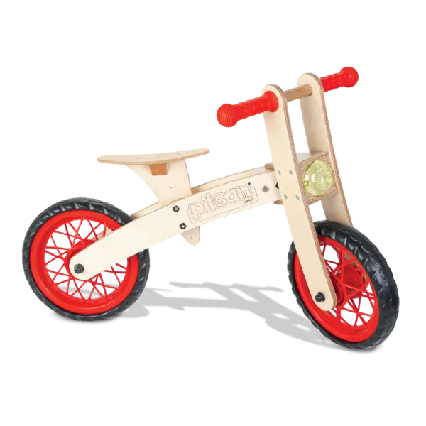 Bicicleta copii din lemn fara pedale Pilsan Freestyle, scaun reglabil pe 3 nivele de inaltime,intre 34-41 cm, roti din cauciuc EVA, de la 2 ani, greutate maxima de transport de 30 kg