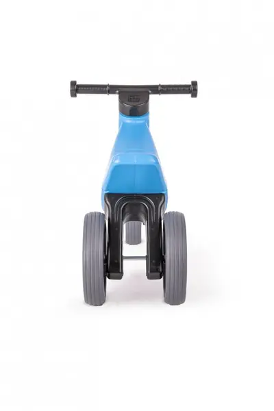 Bicicleta copii fara pedale Funny Wheels Rider Sport 2 in 1 Blue, transformabila din bicicleta cu 3 roti in 2 roti, varsta 1- 3 ani, inaltime scaun 27-29 cm, roti de cauciuc, greutate redusa 1,7 kg
