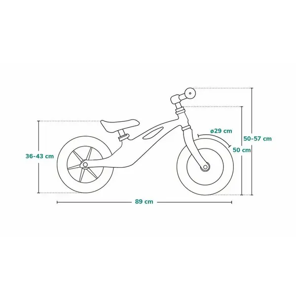 Bicicleta copii fara pedale Lionelo Bart Tour Grey Stone 12 inch, roti spuma PU, constructie din magneziu, scaun si ghidon reglabile pe inaltime, greutate maxima suportata 30 kg, maner de transport, de la 2 ani