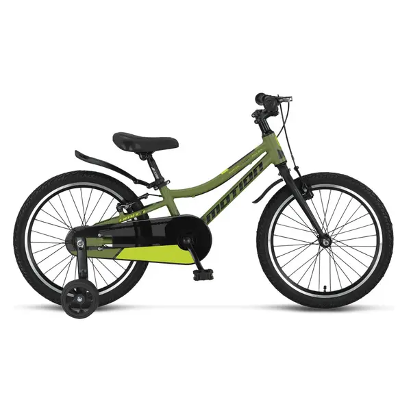 Bicicleta copii Motion, culoare kaki lime, roata 16 , cadru din otel