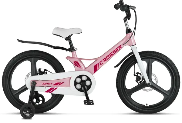 Bicicleta copii Umit Crosser, culoare roz, roata 20 , cadru din aluminiu, frana disc