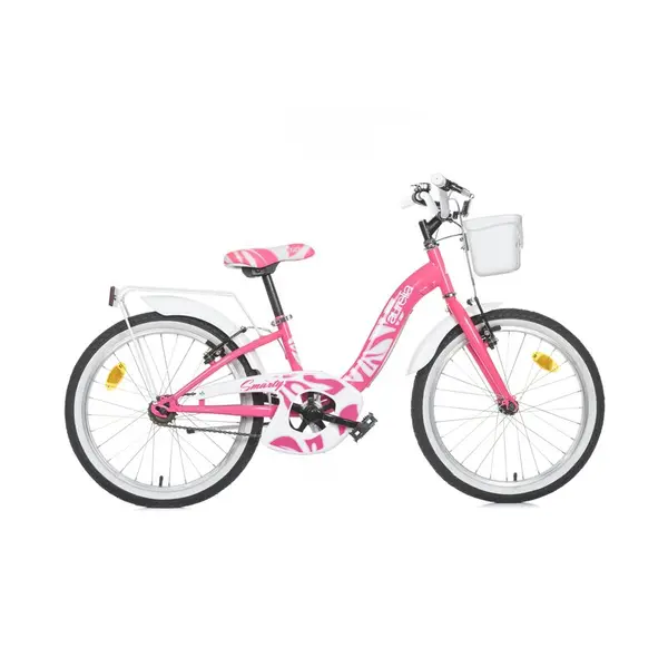 Bicicleta cu pedale, Dino Bikes, City Smarty, 20 inch, Roz si alb