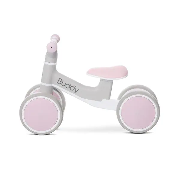 Bicicleta de echilibru Lorelli Buddy Pink 12-36 luni, roti spuma Eva, limitator de directie, greutate admisa 20 kg
