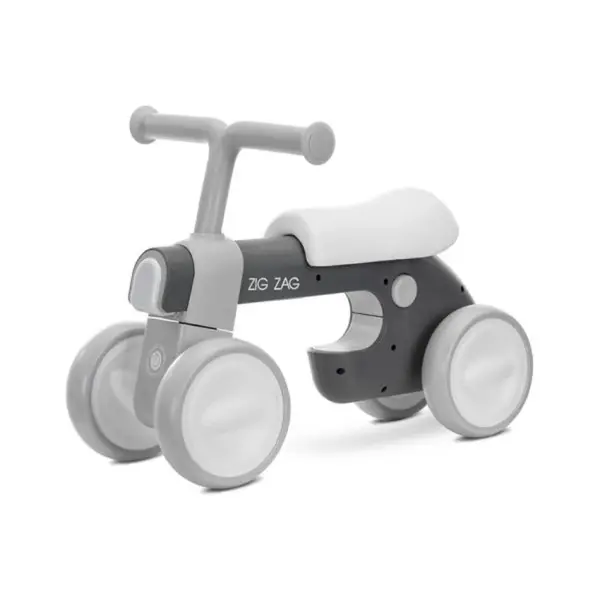 Bicicleta de echilibru, Lorelli Zig Zag, scaun reglabil 2 pozitii, cadru usor si stabil, lumini si muzica, Grey