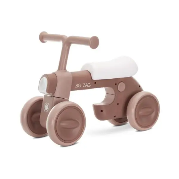 Bicicleta de echilibru, Lorelli Zig Zag, scaun reglabil 2 pozitii, cadru usor si stabil, lumini si muzica, Mellow Rose
