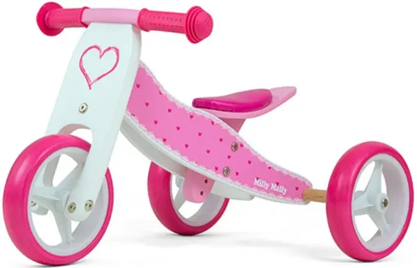 Bicicleta de echilibru Milly Mally - Jake, 2in1, Inima