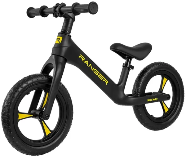 Bicicleta de echilibru Milly Mally - Ranger, negru