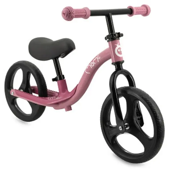 Bicicletă de echilibru MoMi - Isoka, cu lumini LED, roz