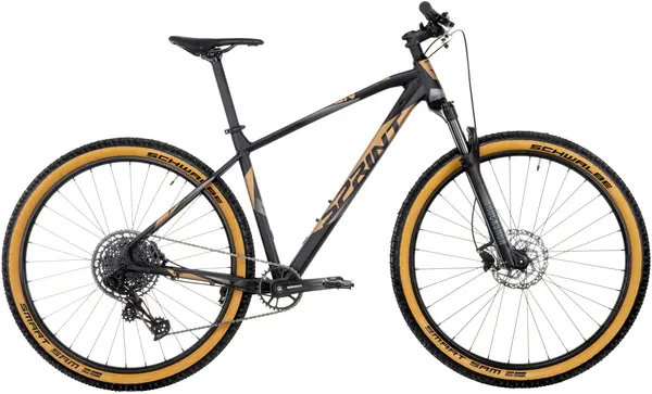 Bicicletă de munte cu viteze SPRINT - Apolon 12, 29'', 440 mm, negru/auriu