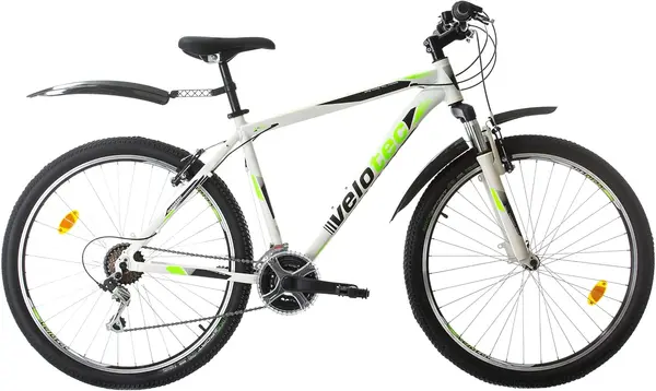 Bicicletă de munte cu viteze Velotec - Pro, 27.5", 480 mm, alb/verde