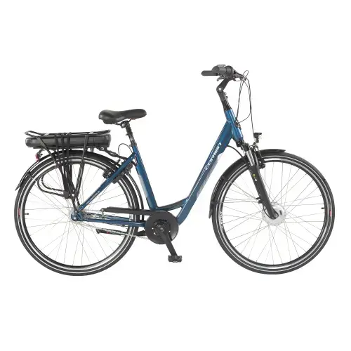 Bicicleta Electrica Corwin 28122, roti 28 Inch, cadru 490mm, motor 250 W, 7 viteze, Albastru