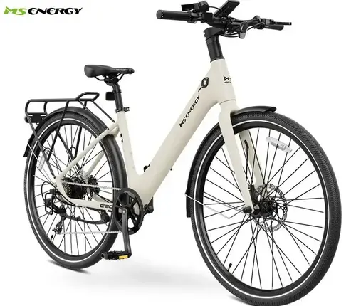 Bicicleta electrica MS ENERGY eBike c30, roti 27.5inch, autonomie maxima 60 km, motor 250W, baterie 36V/10Ah (Bej)