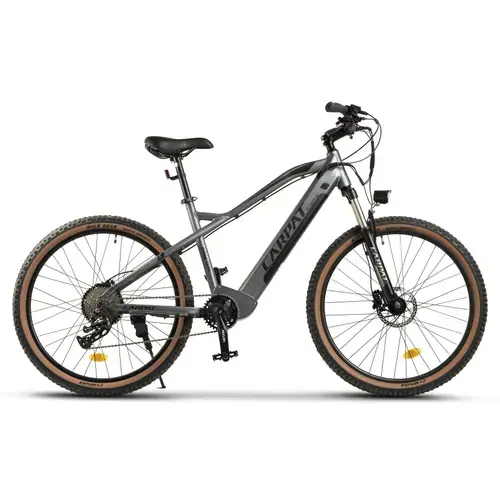 Bicicleta Electrica MTB Hidraulica Carpat C275H7E 27.5inch, Schimbator spate L-TWOO 11 viteze, Roti 27.5 Inch, Motor 250W, Autonomie Max 60 Km, Baterie integrata in cadru Litiu-Ion 36V 10.4Ah, Gri/Negru