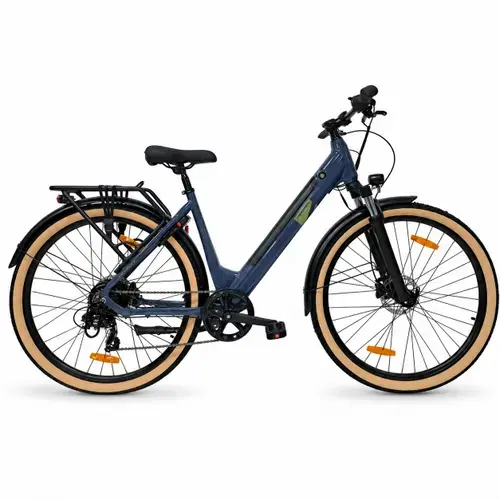 Bicicleta electrica Oras Devron 28200, roti 28 inch, cadru L, motor 250W, 7 viteze, Gri