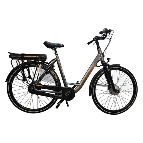 Bicicleta Electrica Stella Livorno Dama FDST RTE 2.0, roti 28 Inch, cadru XL, motor250 W, viteza maxima 25 km/h, Gri