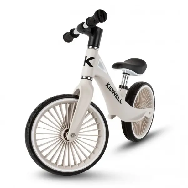 Bicicleta fara pedale, cadru nailon, roti PU, Kidwell NIX Gri