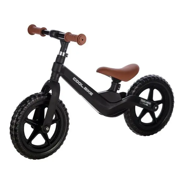 Bicicleta fara pedale, Free2Move, Cool Bike, Cu ghidon si sa reglabile, Roti din EVA, Pana in 30 Kg, Roti 12 inch, 24 luni+, Black