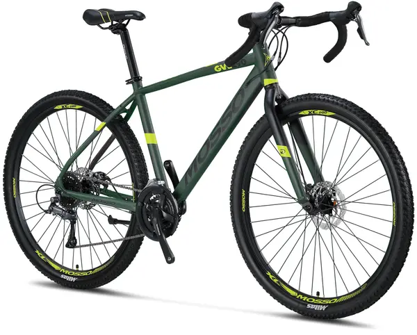 Bicicleta Mosso gravel GVL290 Claris, roata 29 , 16 viteze, cadru 17 inch din aluminiu,verde lime ,frana disc