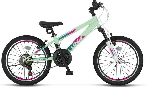 Bicicleta MTB copii Umit Luna Lady, culoare menta, roata 24 , cadru din otel