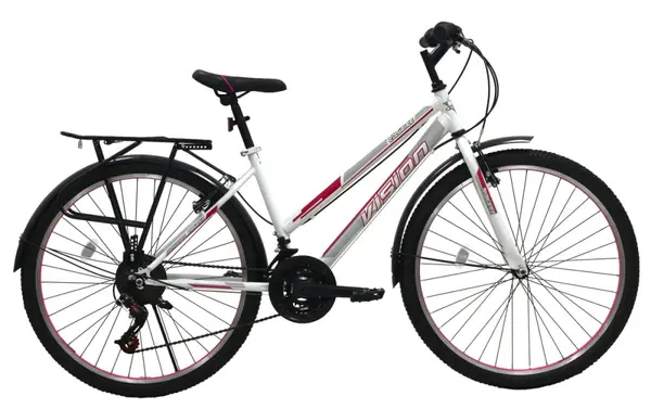 Bicicleta MTB Dame Vision Elegance Culoare alb Roz Roata 24 Otel