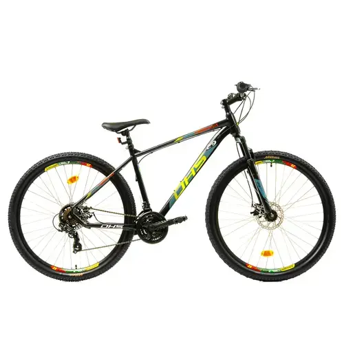 Bicicleta Mtb Dhs 2905, roti 29 inch, cadru M, 21 viteze, Negru/Gri