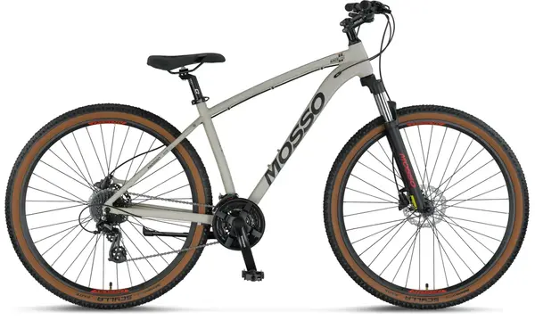 Bicicleta MTB Mosso Raceline Man Hidraulic, roata 29 , cadru 18 din aluminiu, culoare gri nisipiu