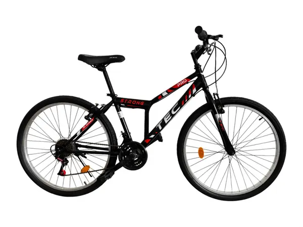 Bicicleta MTB Tec Strong, roata 26 , cadru din otel, culoare negru rosu