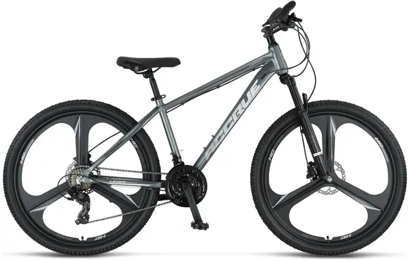 Bicicleta MTB Umit Accrue, cadru 18 , gri alb, roata 29 , cadru aluminiu, frana disc hidraulic, 2026
