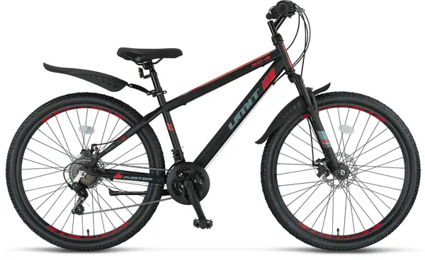 Bicicleta MTB Umit Faster, culoare negru rosu ,roata 27,5 , frana disc, 21 viteze