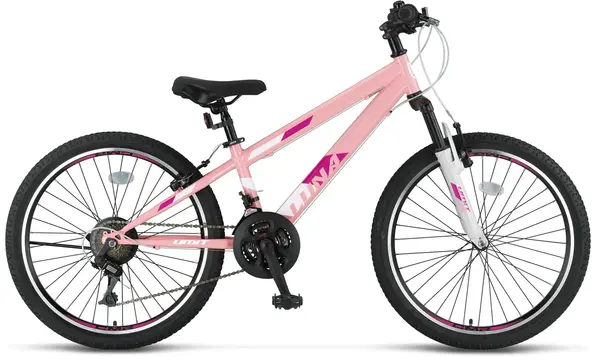 Bicicleta MTB Umit Luna Lady, culoare roz pal, roata 26 , cadru din otel