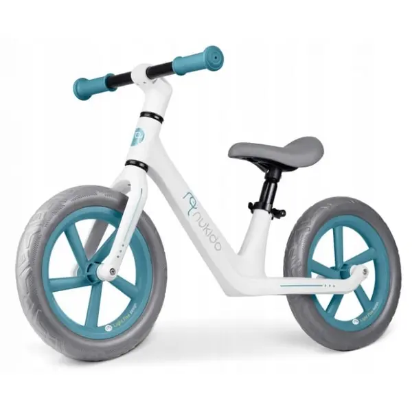 Bicicleta Nukido Light Flee, echilibru, fara pedale, roti EVA, alb/albastru KID623012, la doar 317,00 lei