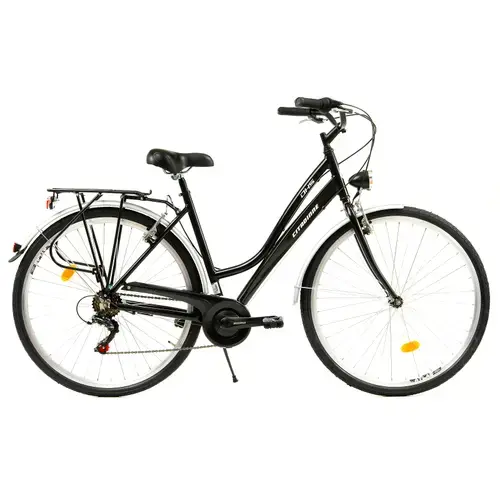Bicicleta Oras Dhs City 28001, roti 28 Inch, marimea L, 6 viteze, Negru