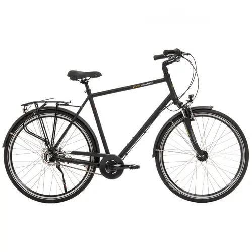 Bicicleta Oras Kieler 1219, roti 28 inch, cadru XL 600 mm, 7 viteze, Frane V-Brake, Negru