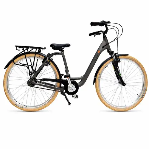 Bicicleta Oras Prophete 52408A, roti 28 inch, cadru M, 8 viteze, Frane Promax V-Brake, Gri