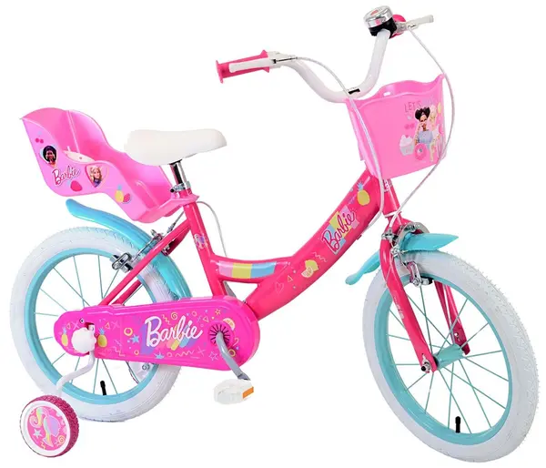 Bicicletă pentru copii cu roți ajutătoare E&L cycles - Barbie, 16''