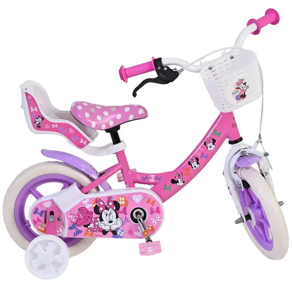 Bicicletă pentru copii cu roți ajutătoare E&L cycles - Disney Minnie, 12''