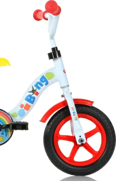 Bicicleta pentru copii Dino Bikes Bing, 10 inch, inaltime utilizator 78-90 cm, roti ajutatoare, sa reglabila, greutate admisa 30 kg