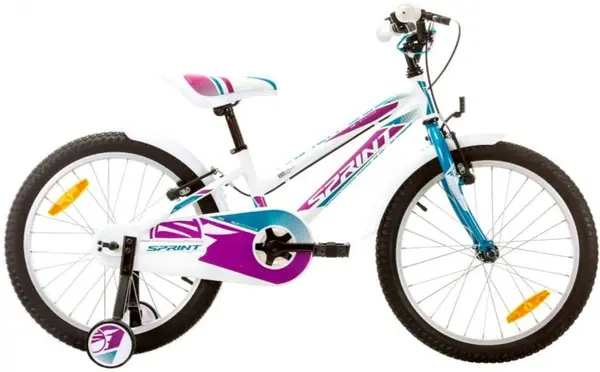 Bicicletă pentru copii SPRINT - Calypso, 20", 242 mm, alb