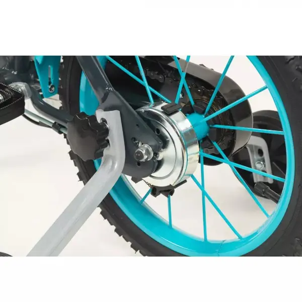 Bicicleta pentru copii Toimsa Blue Ice 14 inch cu roti ajutatoare, suport si sticla de apa
