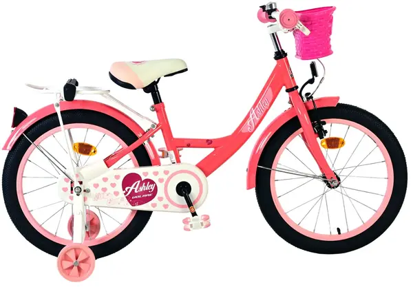 Bicicleta pentru fete Ashley, 18 inch, culoare roz, frana de mana + contra