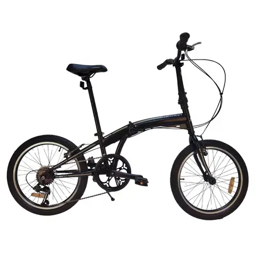Bicicleta Pliabila Devron Practic 30, roti 20 inch, 6 Viteze, frane V - Brake, cadru otel, Negru