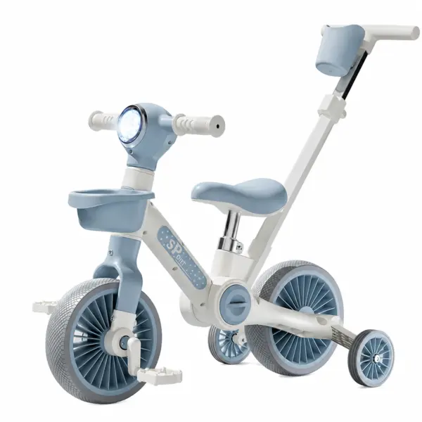 Bicicleta transformabila 3 in 1 Blue Ride cu lumini si sunete