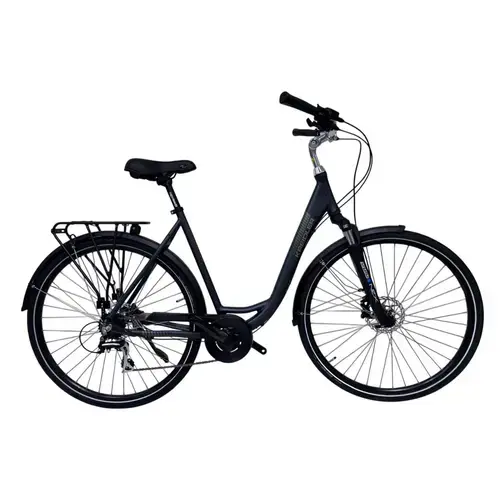 Bicicleta Trekking Kreidler, roti 28 Inch, cadru L, 7 viteze, Negru