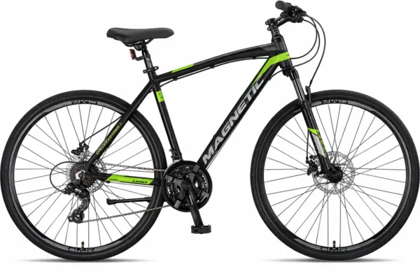 Bicicleta Trekking Umit Magnetic M-510-21-SHIM, negru verde, roata 28 , cadru aluminiu, frana disc , 2026
