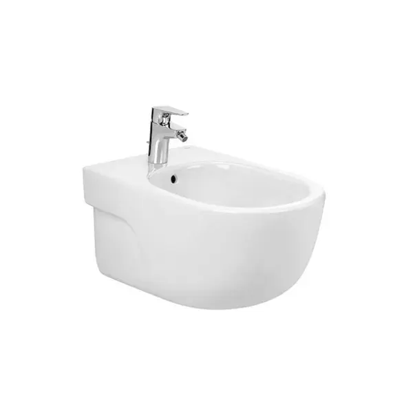 Bideu Roca Meridian A357248000, suspendat, cu orificiu pentru baterie standard, Alb