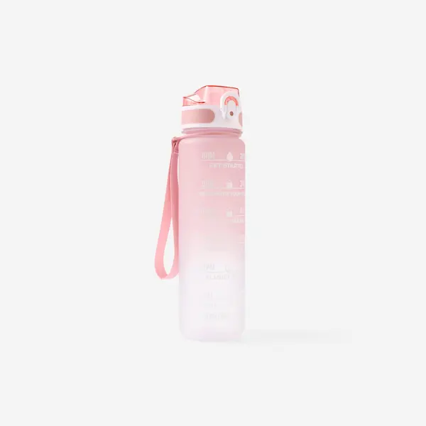 Bidon de fitness motivațional 1L Roz