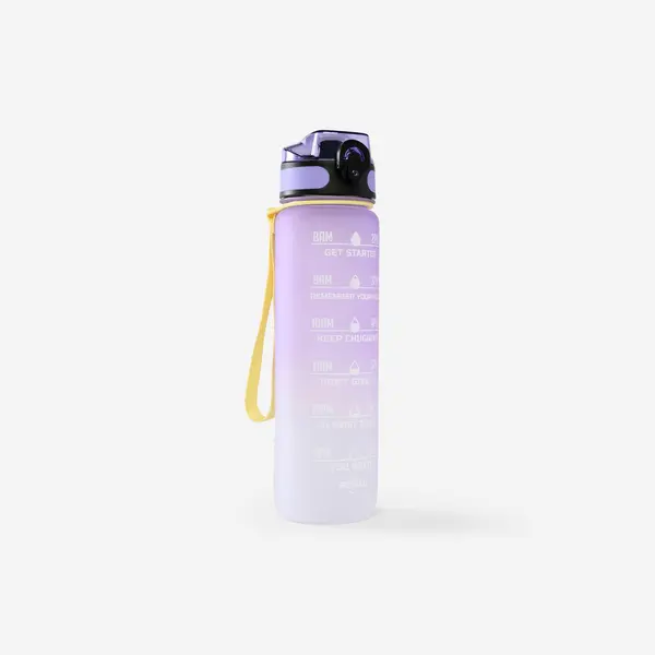 Bidon Fitness Motivation Lila 1L