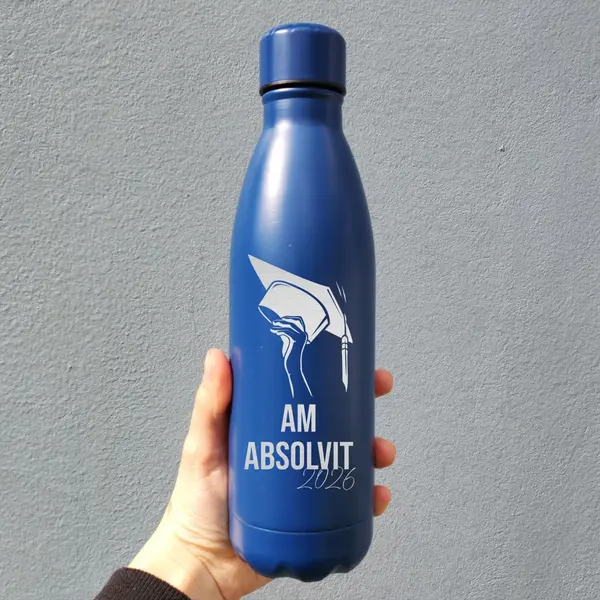 Bidon TAREK Personalizat Absolvent BAP13 Albastru închis